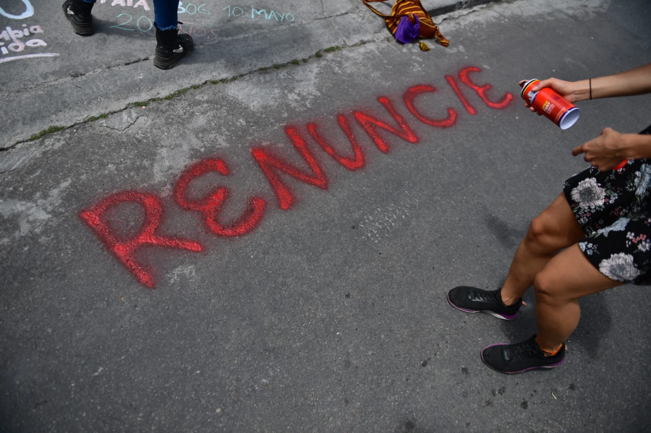 Protesta contra Carlos Camargo