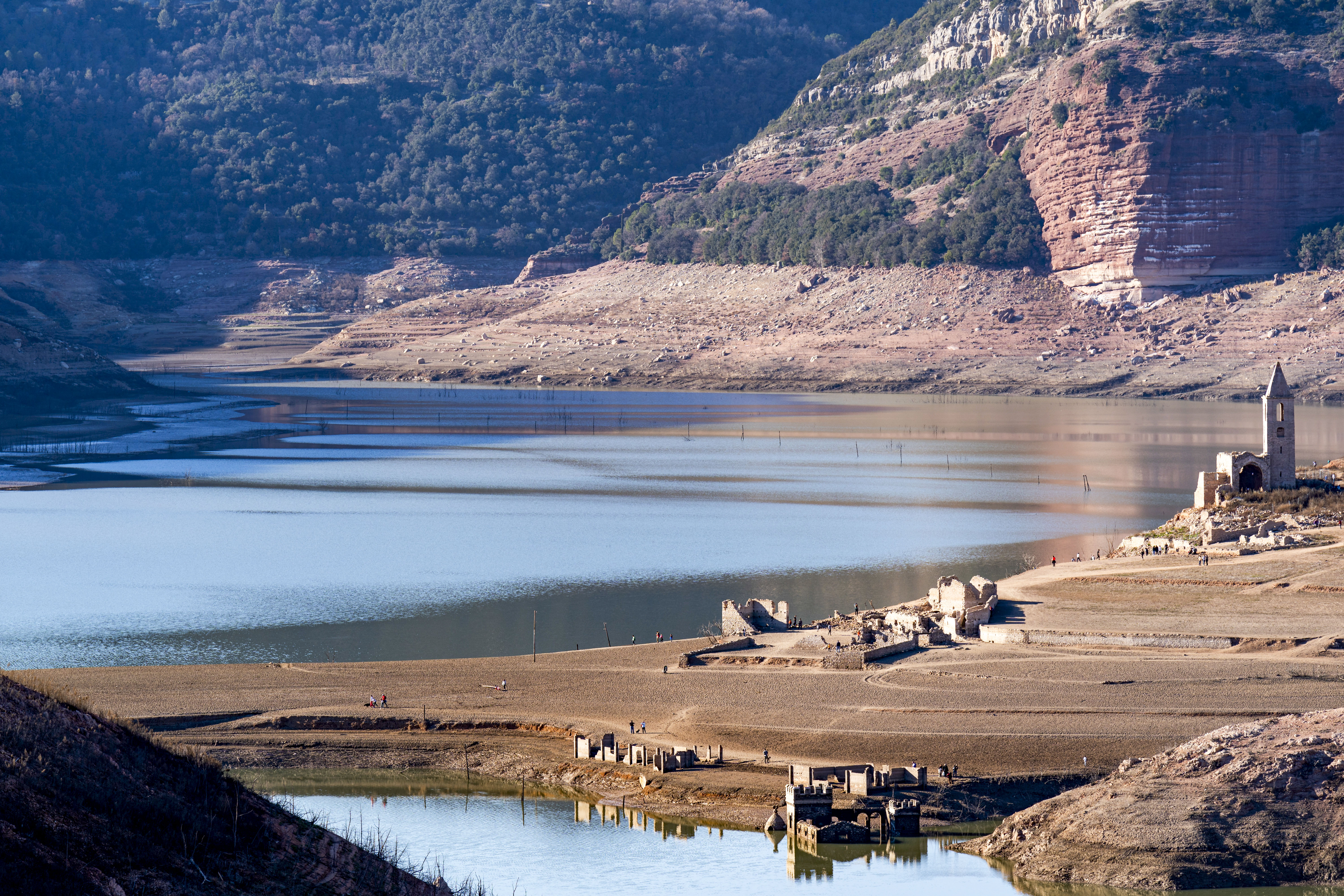 Sequía en Cataluña: preocupantes niveles en el embalse de Sau