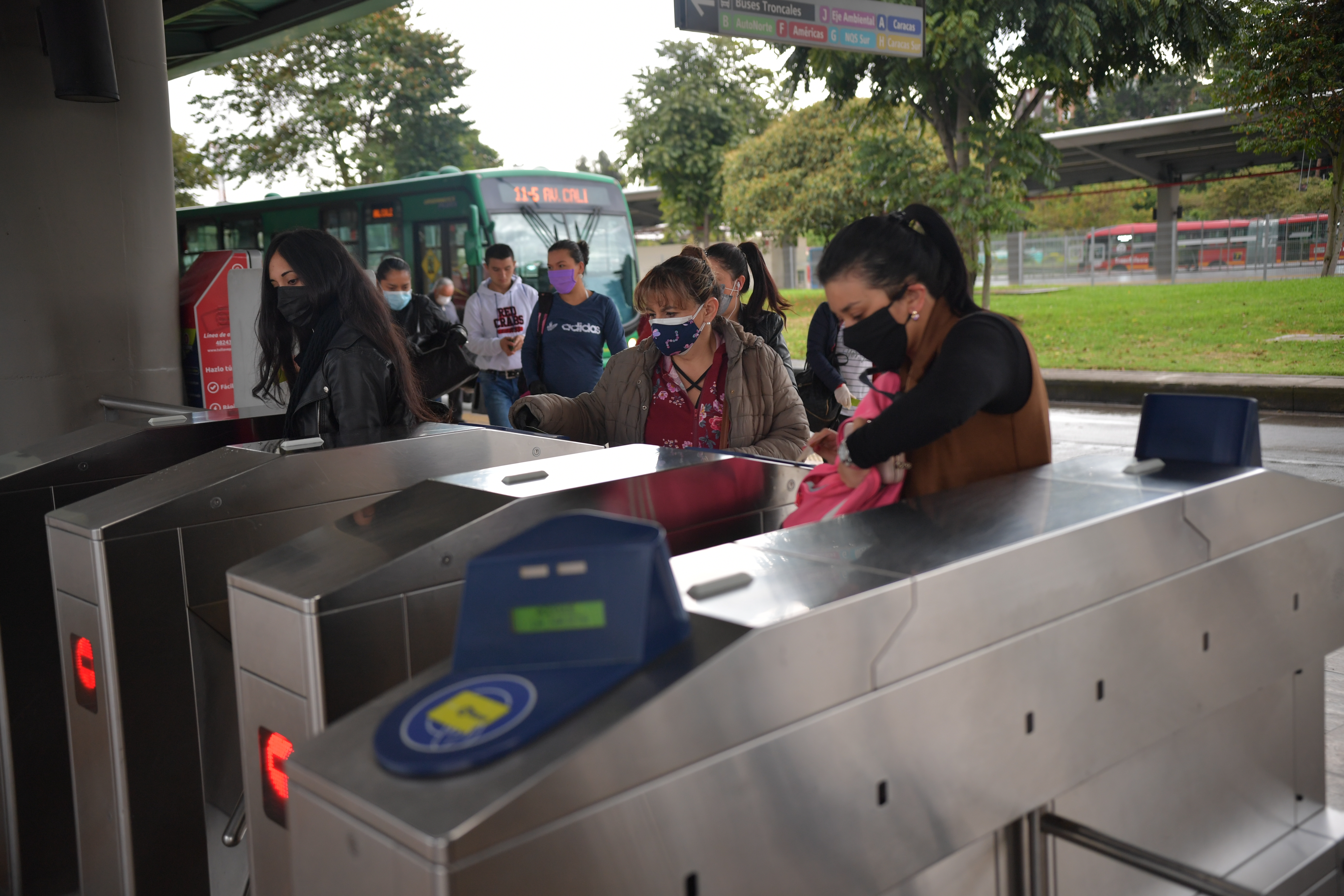 Aspectos de este portal de TransMilenio durante la pandemia del coronavirus covid – 19
