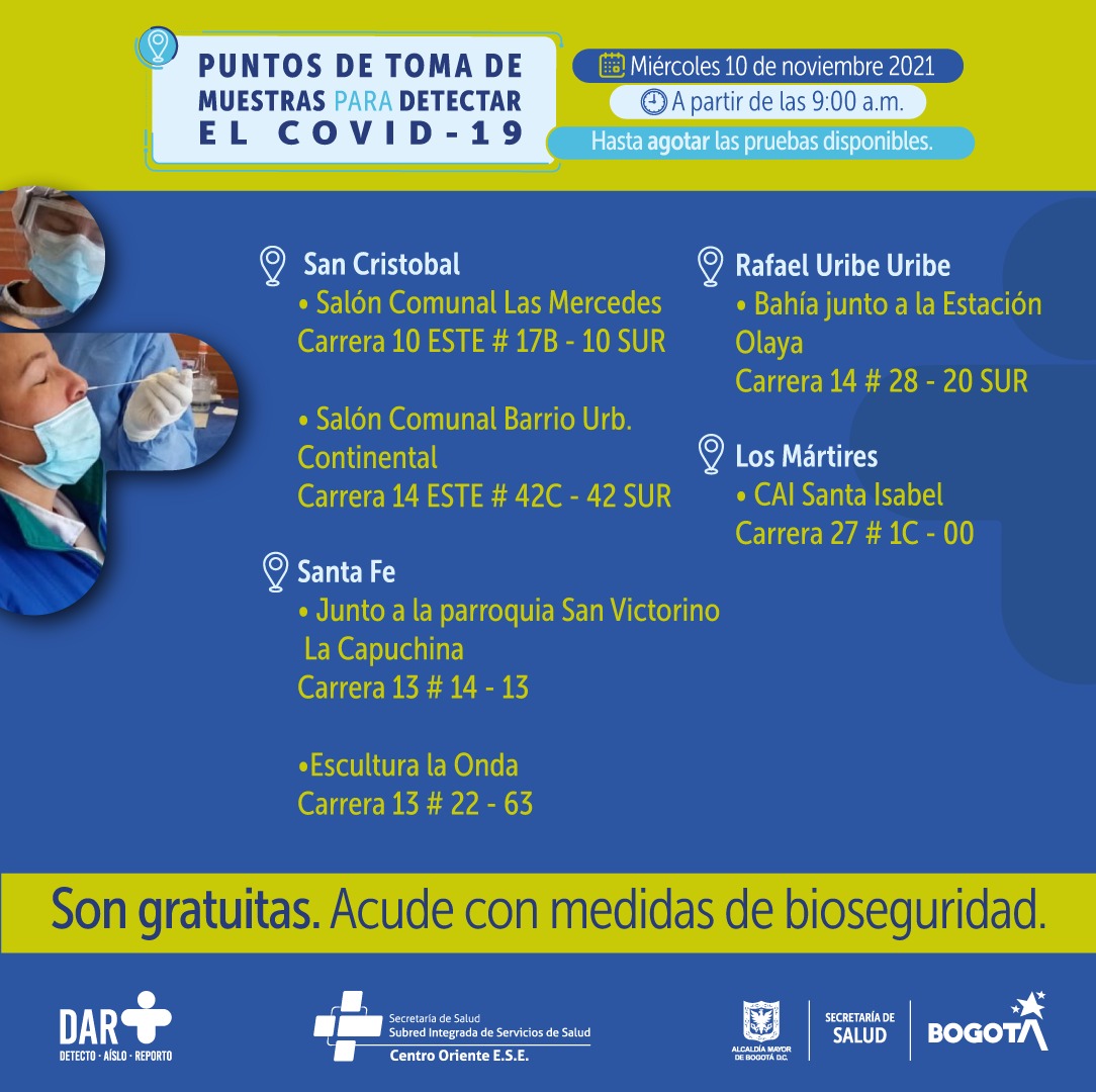Toma de pruebas PCR