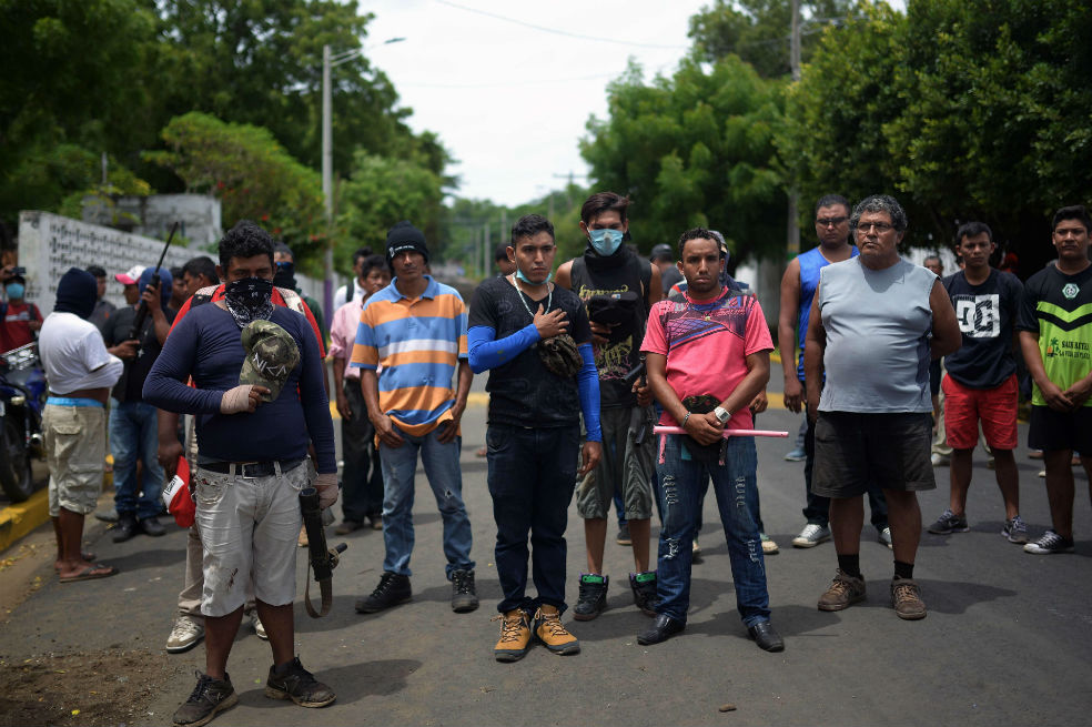 La comunidad de Monimbó, en Masaya, es blanco de fuertes ataques.  / AFP