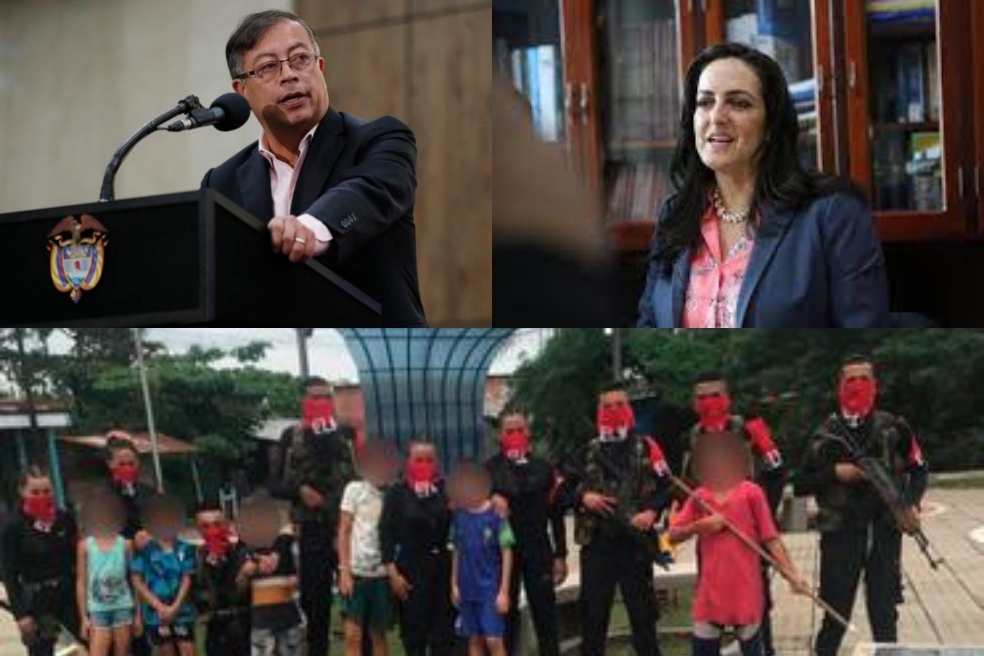 Rifirrafe entre Petro y Cabal por fotos de niños con supuestos integrantes del ELN