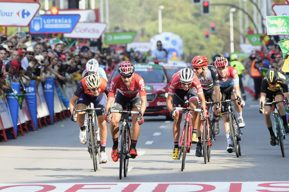 Jarlinson Pantano finalizó en la segunda posición en la etapa 19 de la Vuelta a España. / AFP