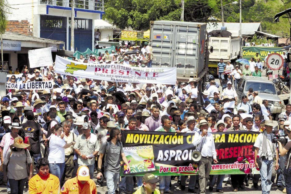 El 25 de febrero de este año reventó un fuerte paro cafetero que se extendió por más de 15 días y dejó incalculables perdidas económicas. Huila fue uno de los epicentros de la protesta. / La Patria
