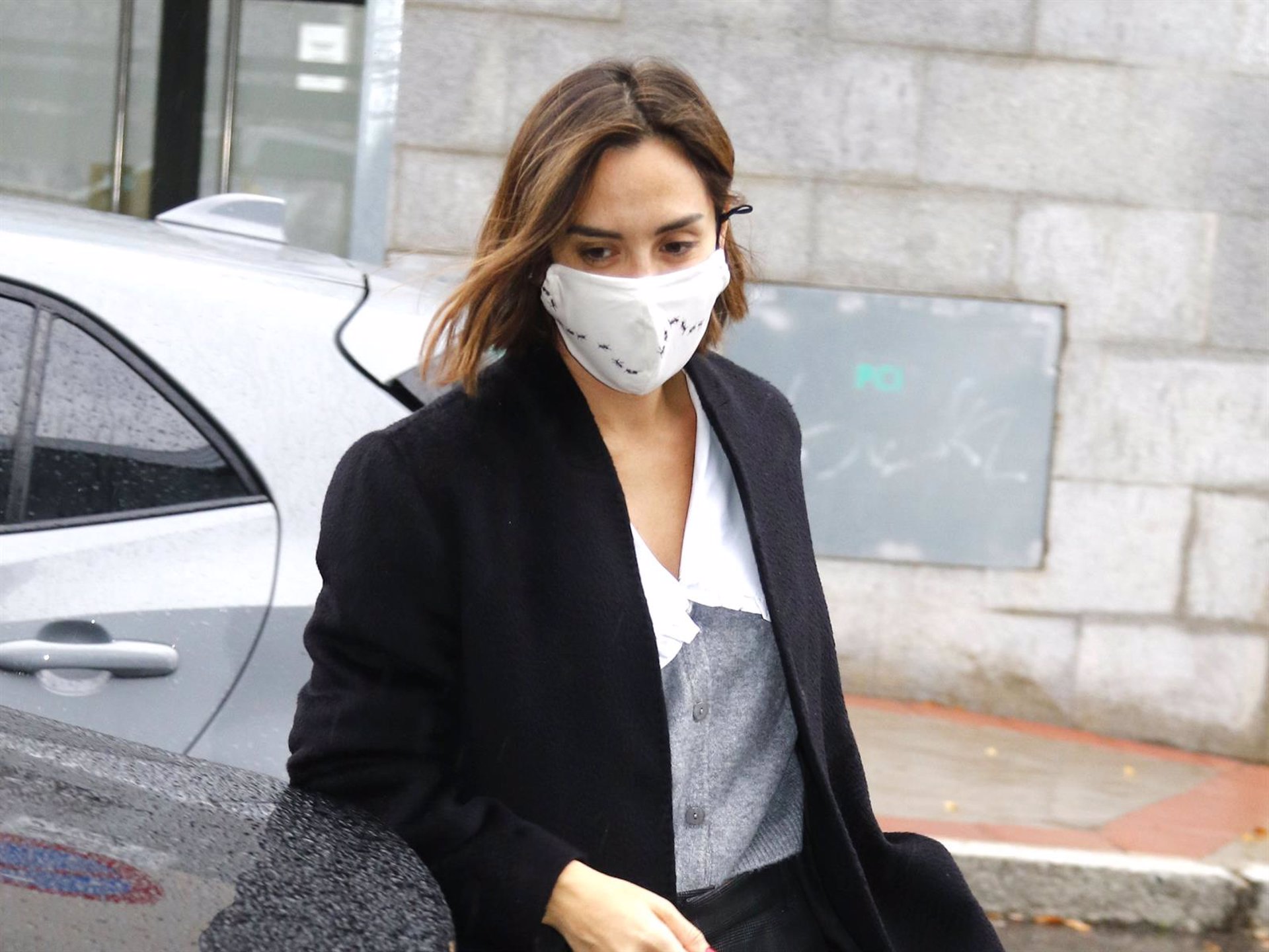 Tamara Falcó a su llegada al rodaje de "El desafío"