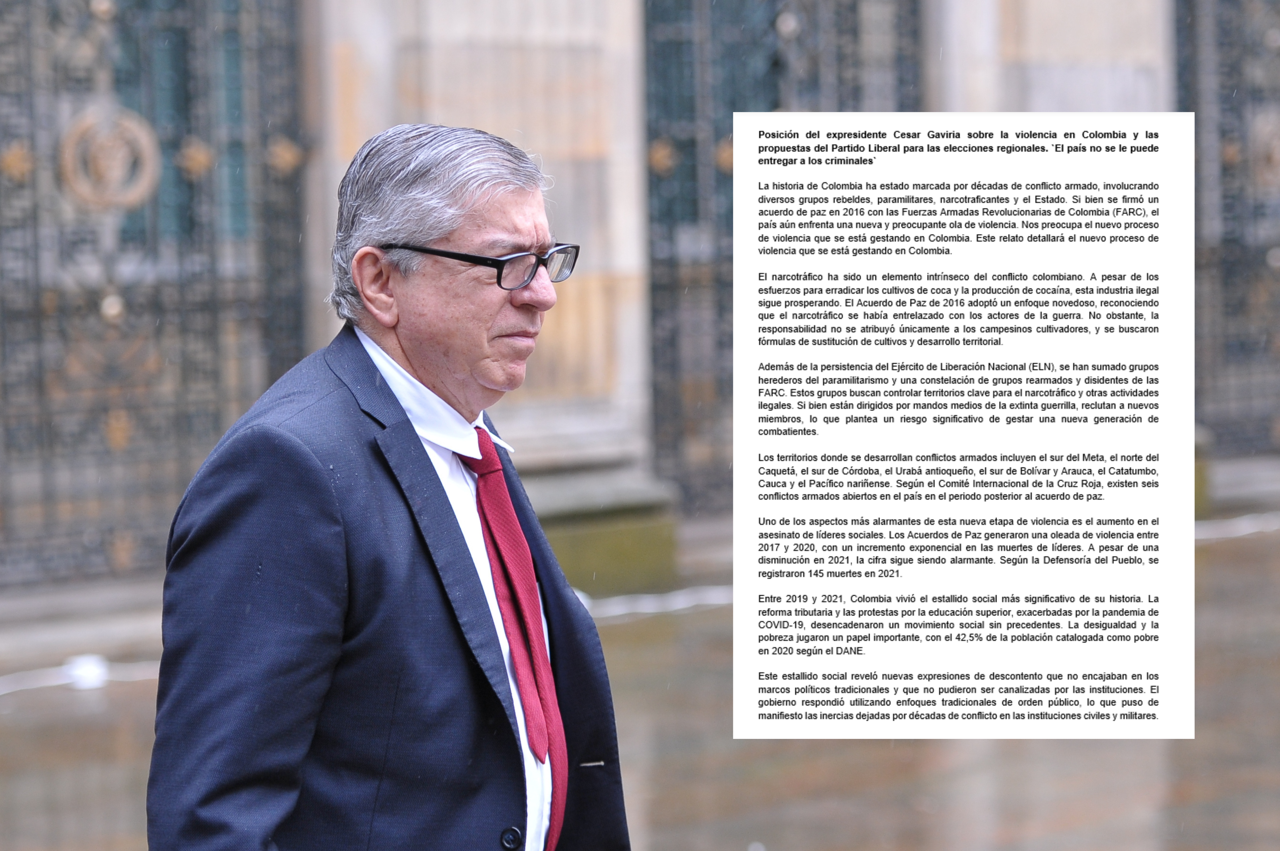 “La situación actual amerita un manejo serio”: la extensa carta de César Gaviria a Petro