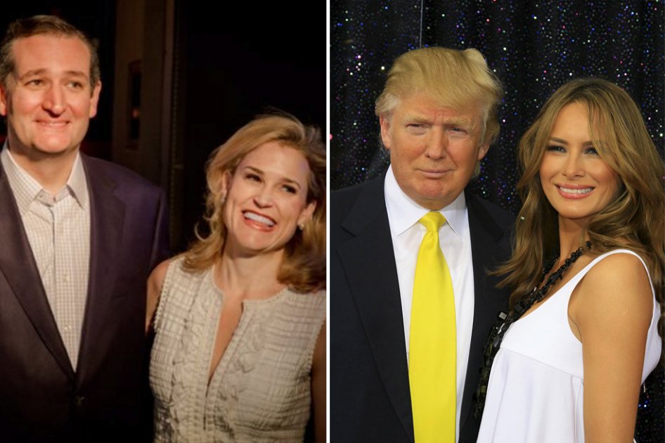 Ted Cruz y Donald Trump junto a sus esposas, Heidi Cruz y Melania Trump / Twitter - EFE