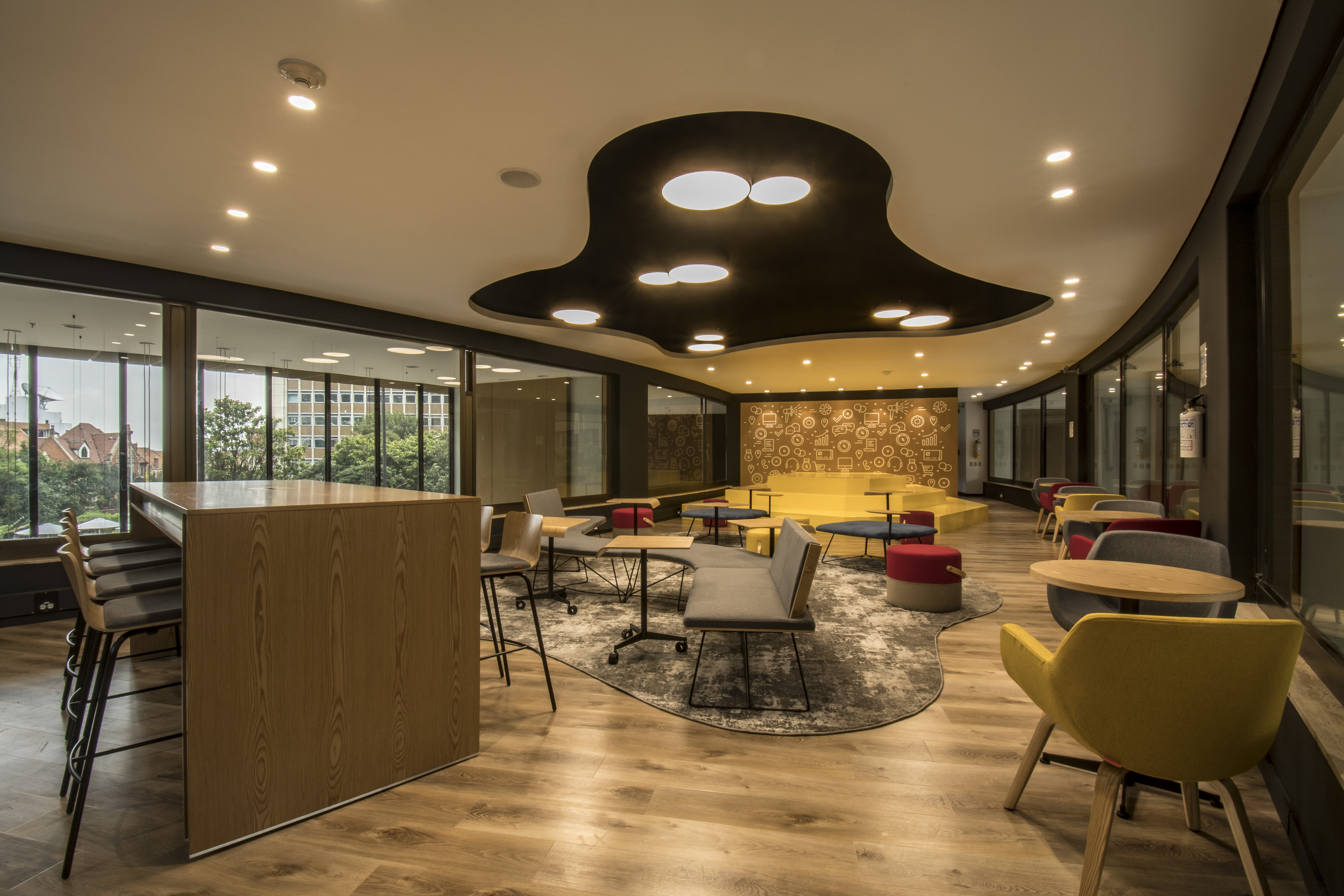 Lobby de la Universidad Corporativa Banco de Bogotá.