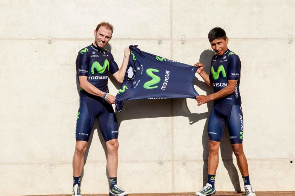 Alejandro Valverde y Nairo Quintana, lideres del equipo Movistar. Foto: Movistar Team