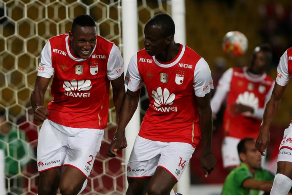 Doblete de Yerry Mina ratificó paso de Santa Fe a fase de grupos de Copa Libertadores