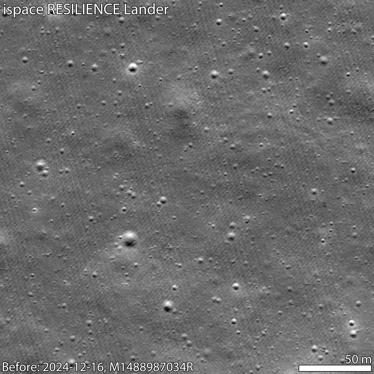 NASA revela imagen del sitio donde se estrelló misión japonesa no tripulada en la Luna