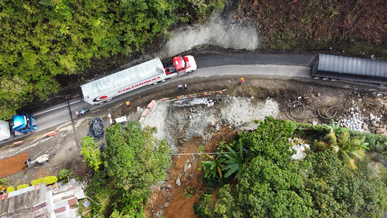 Así será el paso en la  autopista Medellín – Bogotá tras derrumbe en San Luis