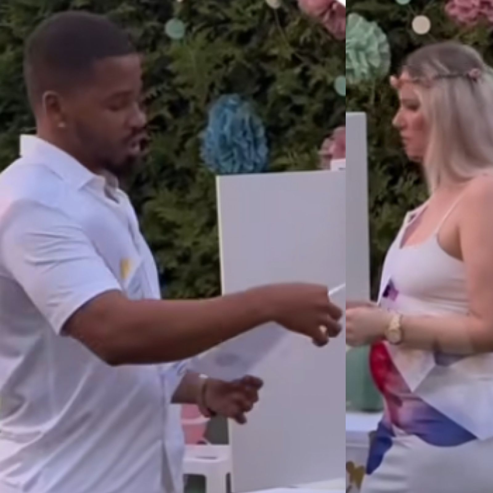 Influencer acusa de infiel a esposa embarazada, en descubrimiento de género. Video