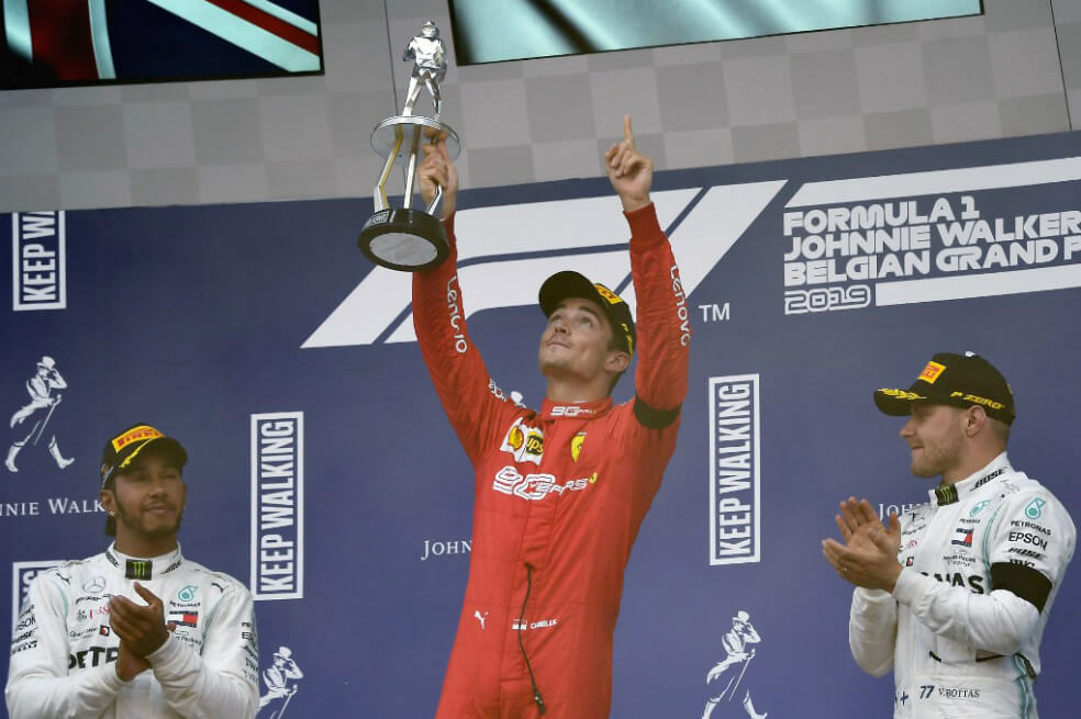 Charles Leclerc triunfó en el Gran Premio de Bélgica