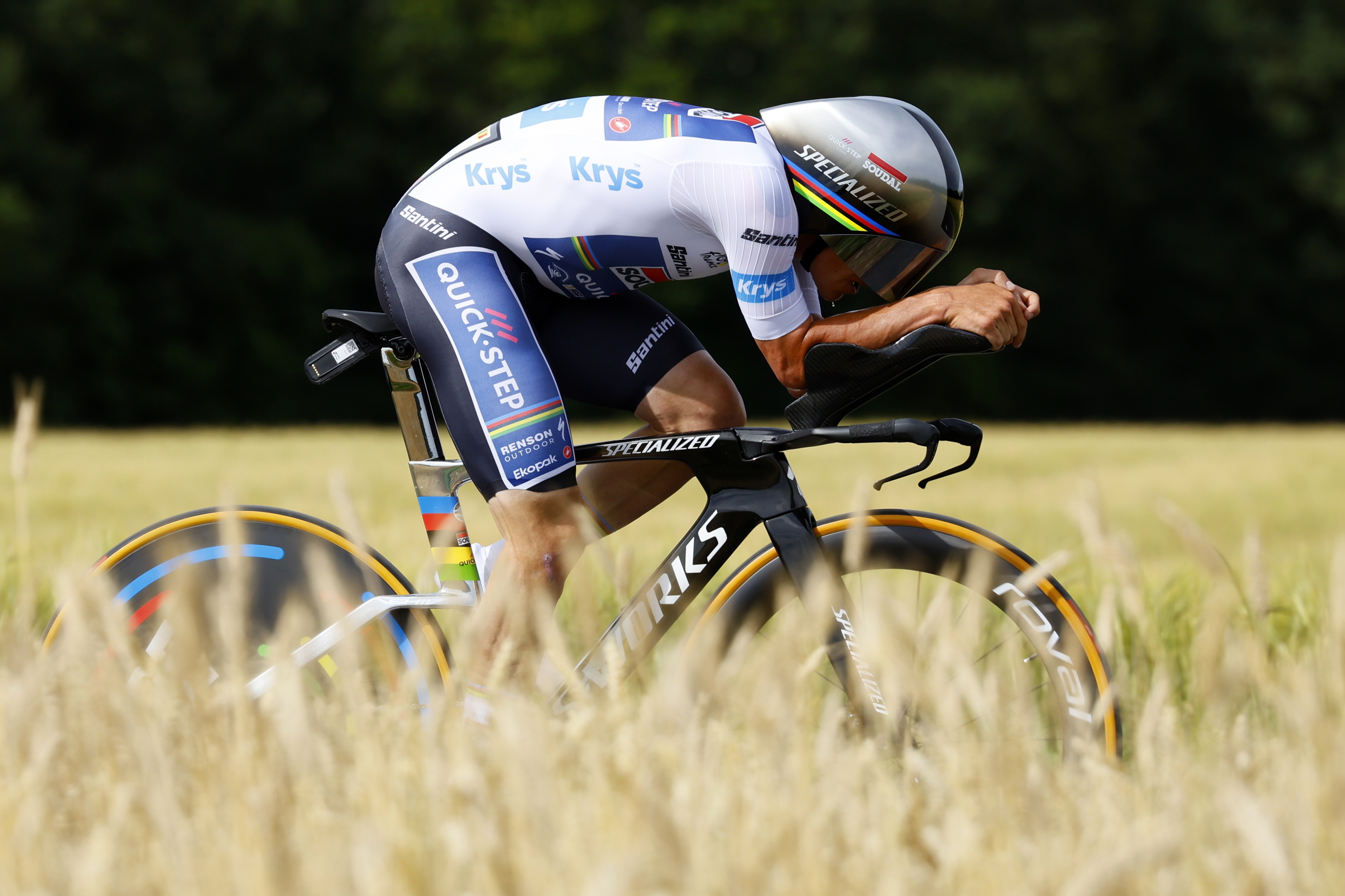 Evenepoel ganó la contrarreloj de este viernes en el Tour de Francia