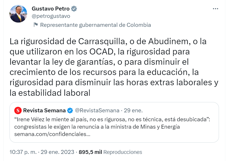 Gustavo Petro Twitter