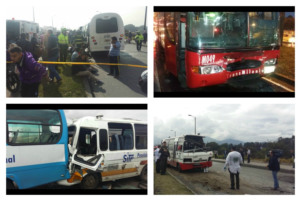 67 heridos en accidentes de tránsito en Bogotá este viernes