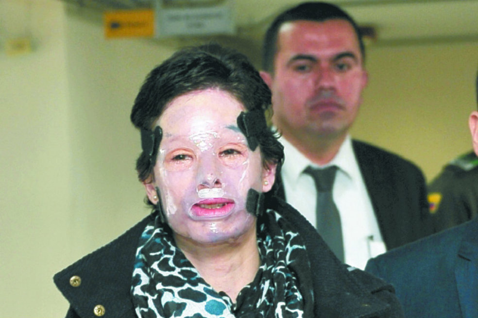 Natalia Ponce, a su salida de la audiencia en Paloquemao. / Cristian Garavito