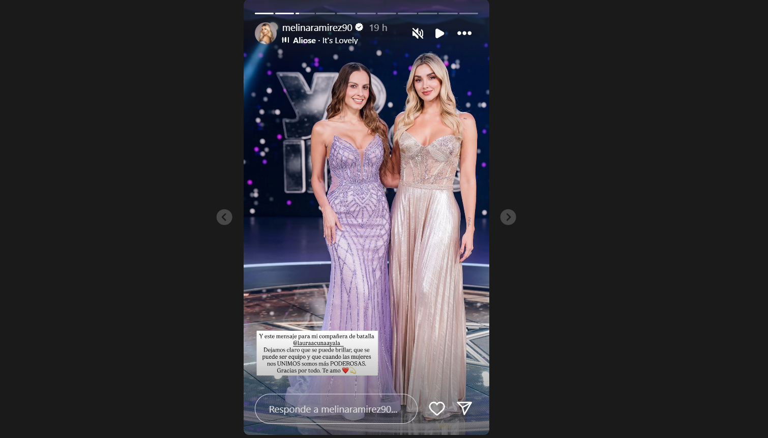 Melina Ramírez dedicó inesperado mensaje a Laura Acuña, su compañera en ‘Yo me llamo’