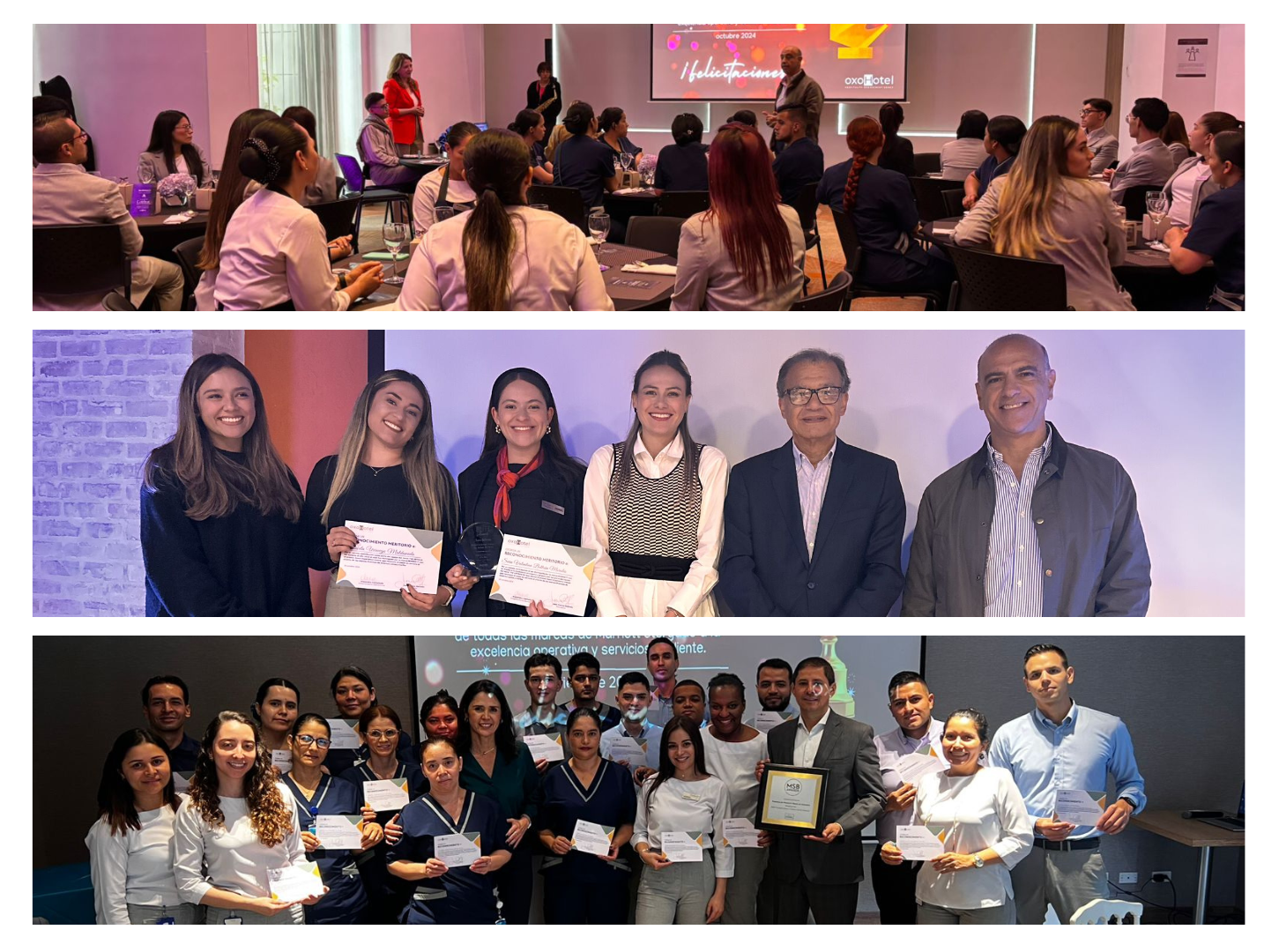 Oxohotel alcanza logros globales con premios otorgados por Marriott International