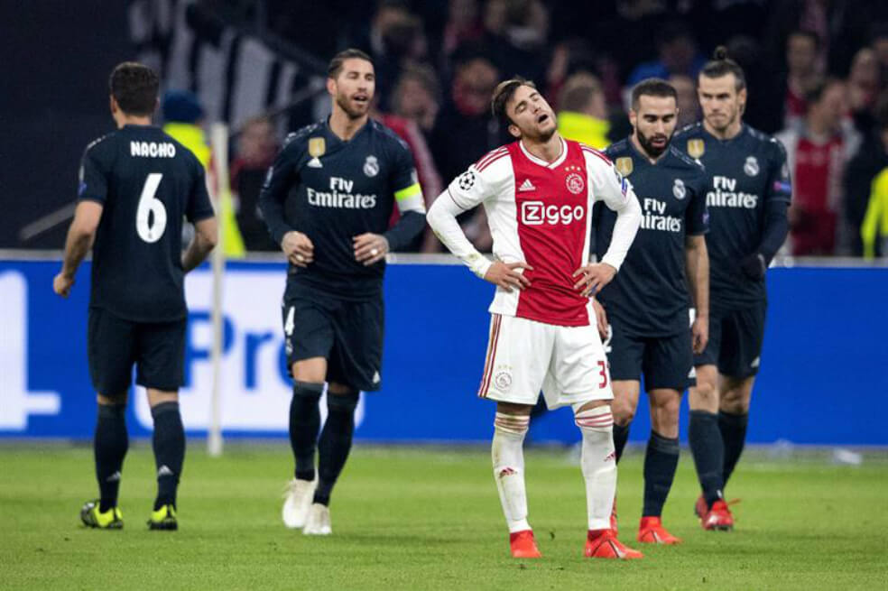 Real Madrid derrotó al Ajax en la ida de los octavos de final en Champions
