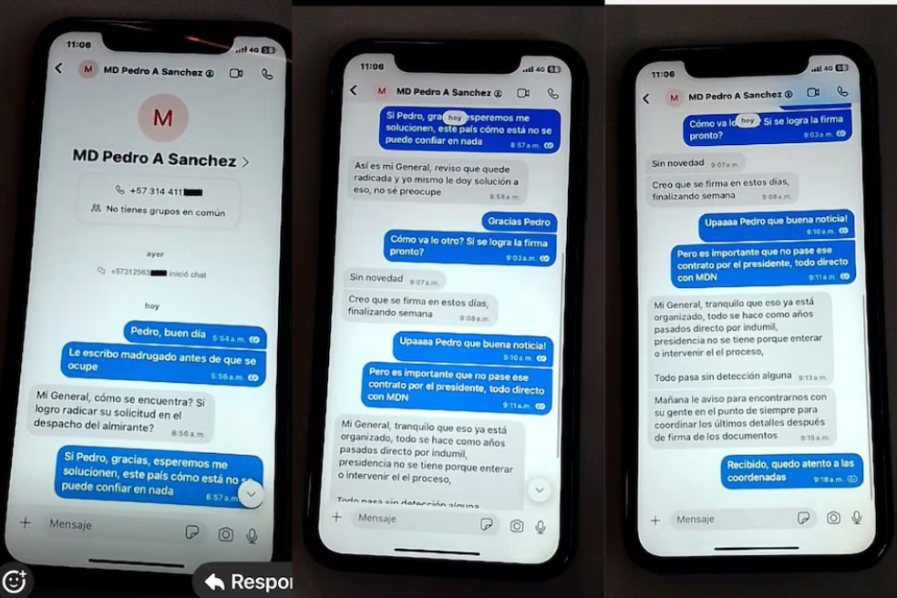 ¿Qué dicen los chats publicados por el sargento retirado Alexander Chalá Sáenz?
