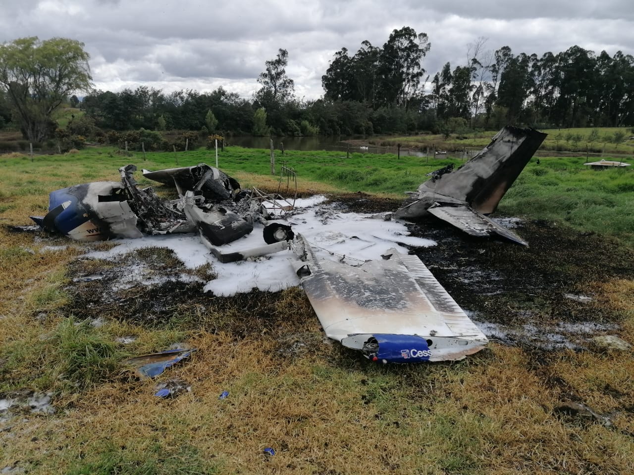 Caída de avioneta en Guaymaral deja dos personas heridas