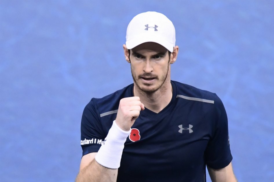 El tenista británico Andy Murray durante el Masters 1.000 de París. / AFP