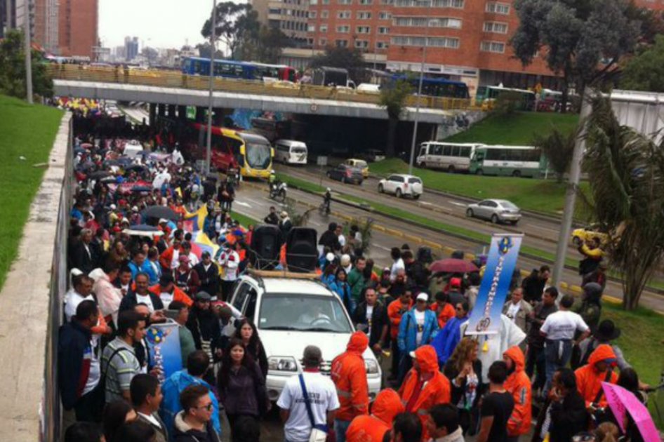 Al menos 9.000 personas participan en Bogotá del paro nacional