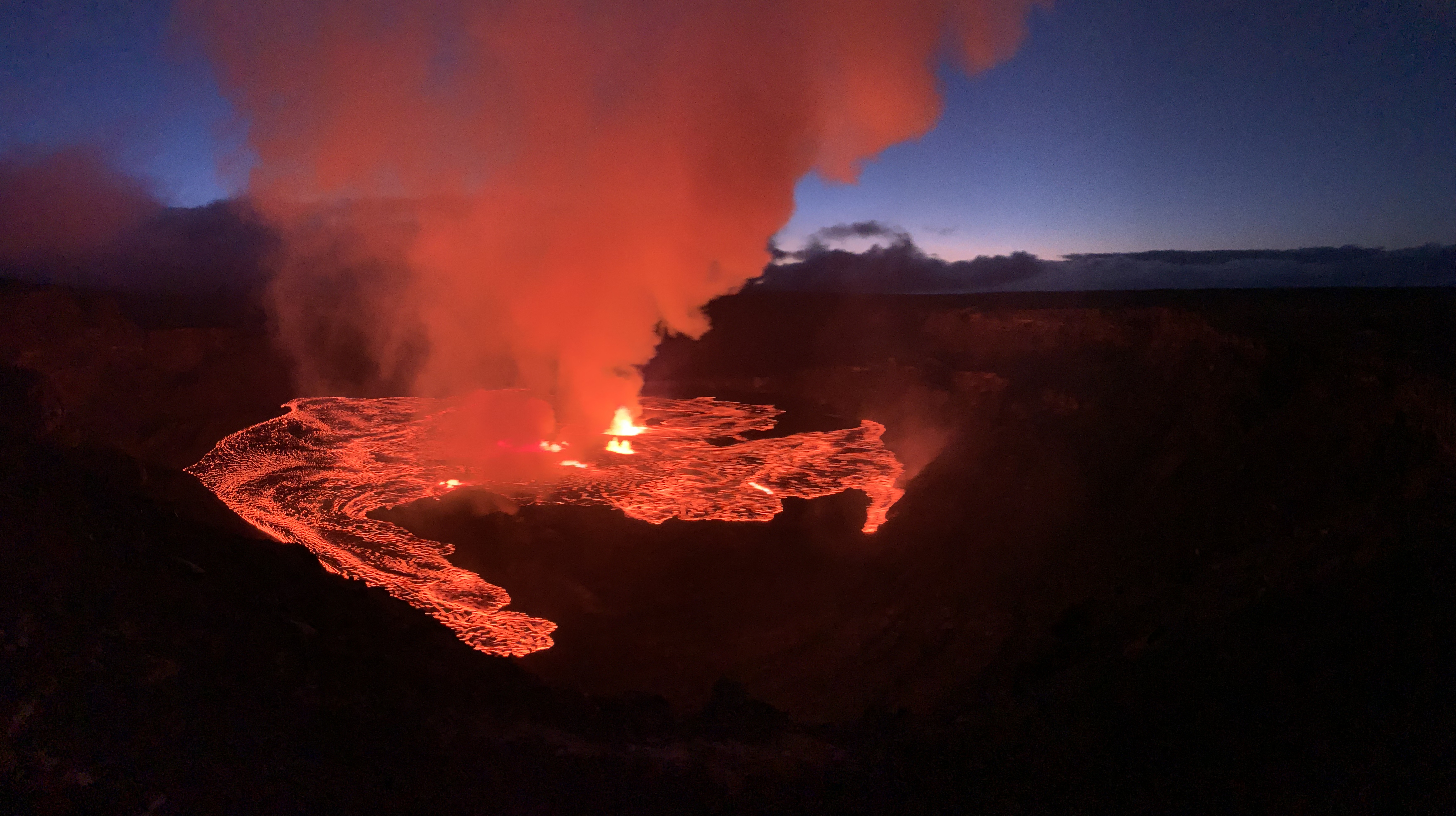 Así se ve la erupción del volcán Kilauea en Hawái