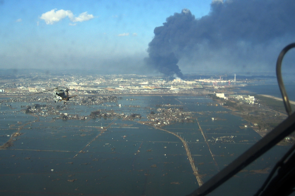 La ciudad de Sendai quedó inundada tras el terremoto y el posterior tsunami de 2011.