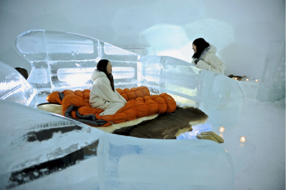 Una suite de hielo permite dormir a 8 grados bajo cero en un hotel de Japón