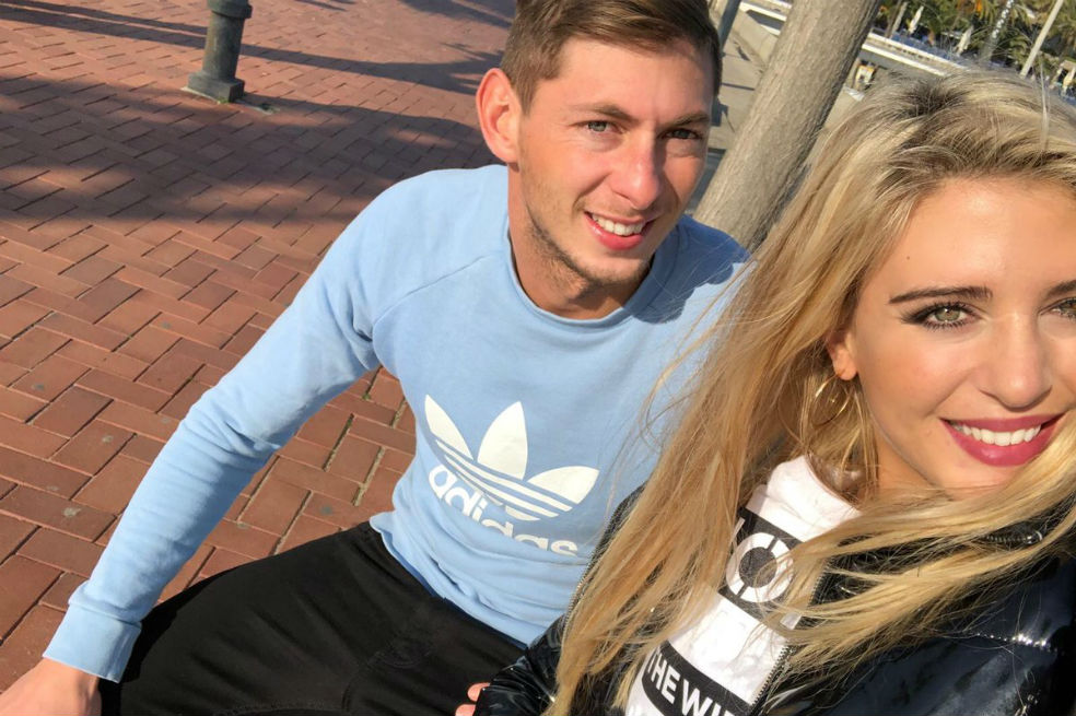 Berenice Schkair junto con Emiliano Sala. 