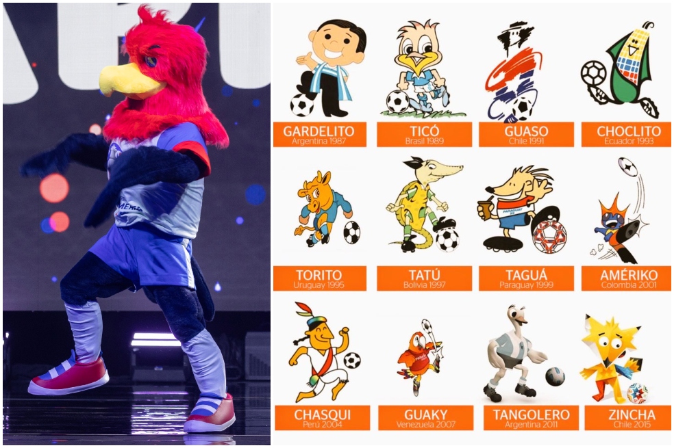 Capitán (Izq.) será la mascota de la Copa América 2024, en Estados Unidos.