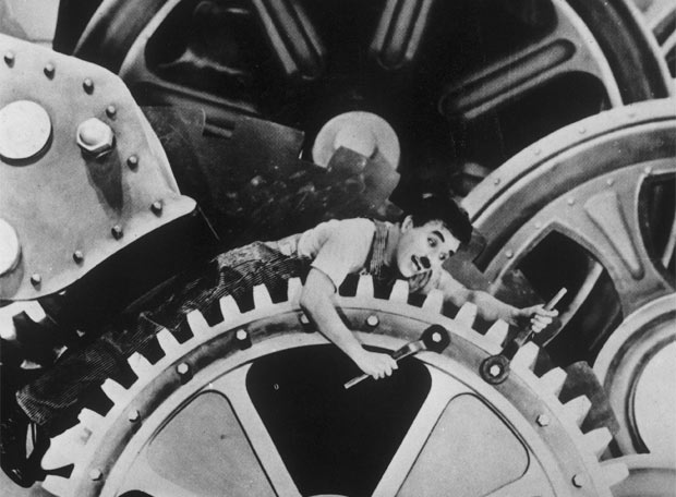 Tiempos modernos, de Chaplin:  Un sonoro bofetón al capitalismo