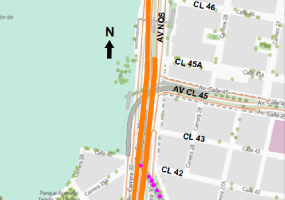 ¡Ojo! Cerrarán calzada exclusiva de TM en la Av. NQS entre calle 40A y calle 46
