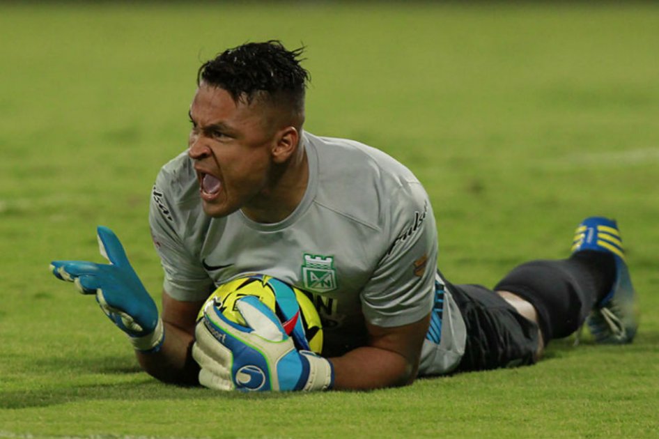 Luis Enrique 'Neco' Martínez, arquero de Atlético Nacional. Foto: AFP