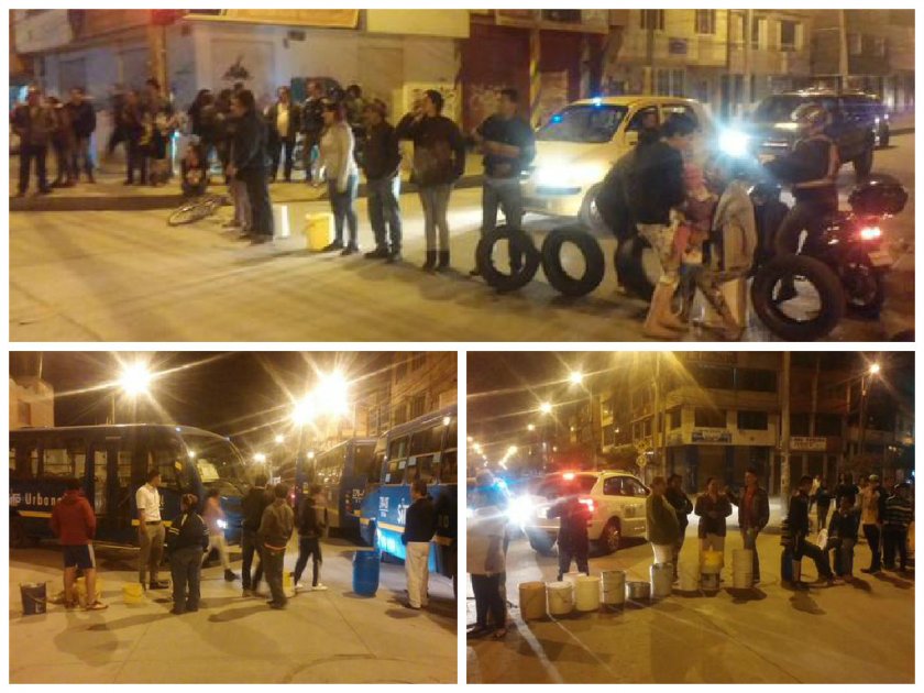 Más de 10 vehículos afectados en protesta por falta de agua en Bosa