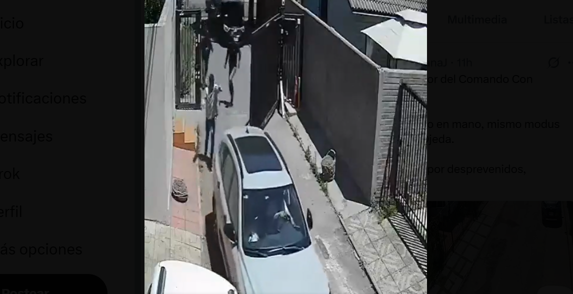 Captura de video de cámara de seguridad difundido en redes sociales.