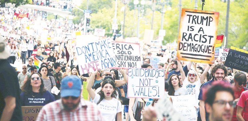 Desde el 8 de noviembre ha habido varias protestas en contra del presidente electo de los Estados Unidos, Donald Trump. / EFE