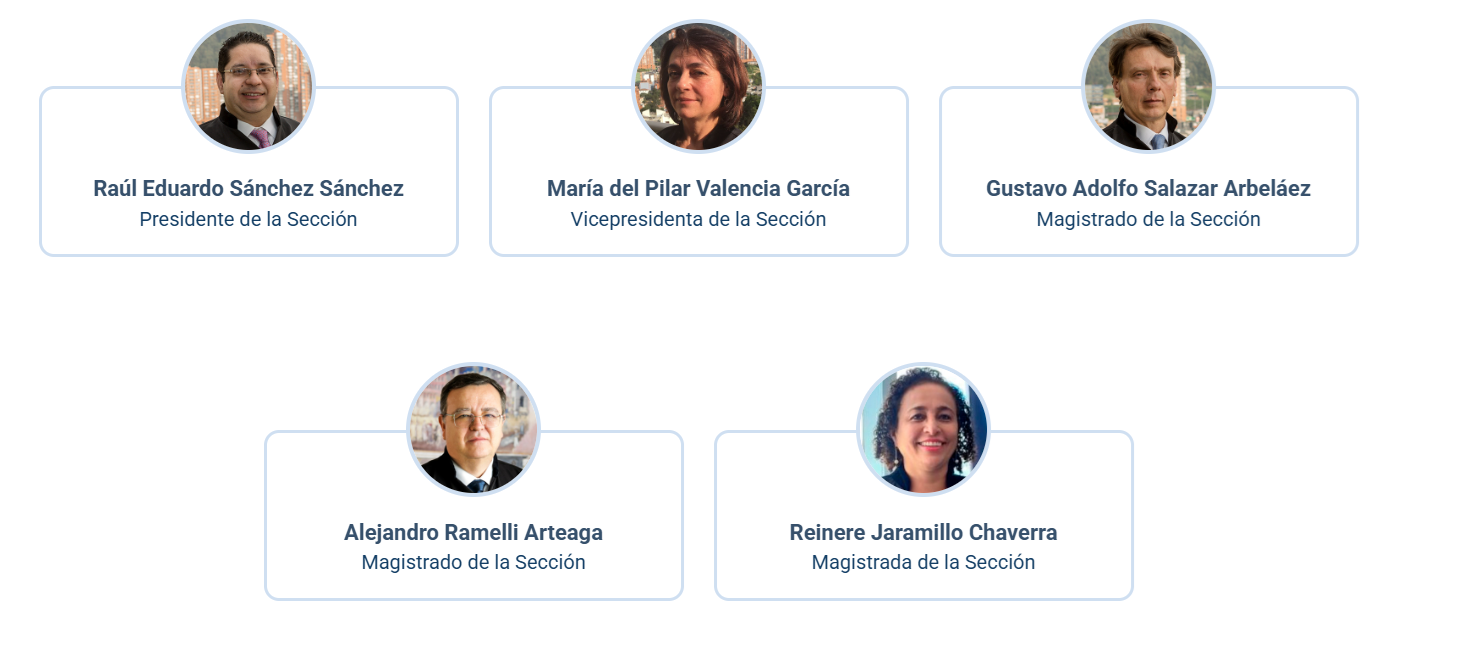 Sección de Ausencia de Reconocimiento de Verdad y de Responsabilidad de los Hechos y Conductas.