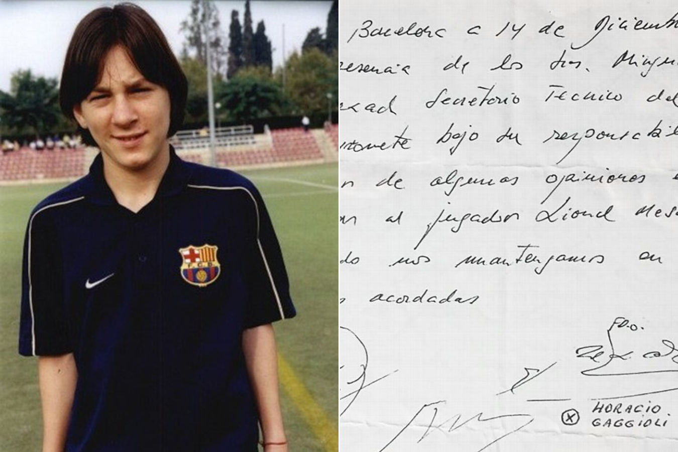 El contrato con el FC Barcelona en 2000 cambió la suerte del club catalán y también del propio Lionel Messi.