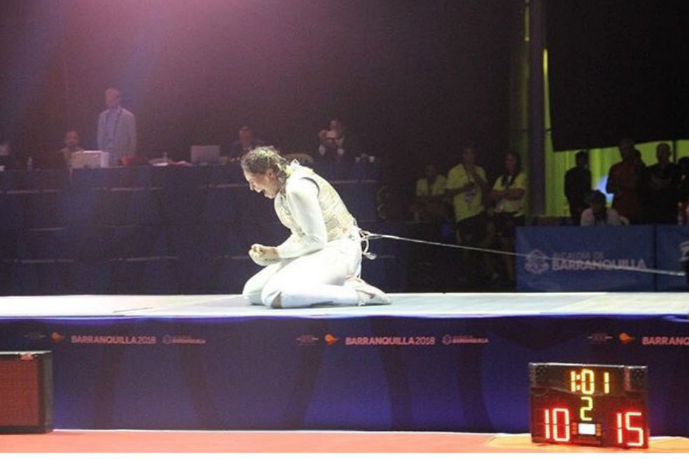 Colombiana por convicción: Saskia Van Erven, oro en esgrima en los Centroamericanos