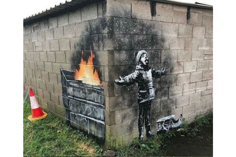 Compran la última obra de Banksy en el Reino Unido por más de 100.000 libras