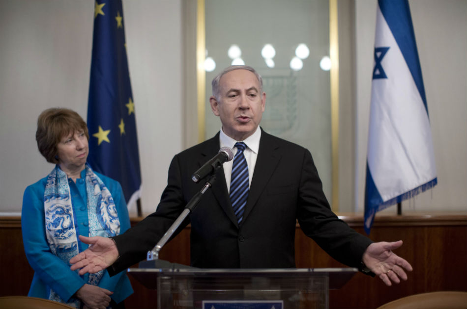 Catherine Ashton y Benjamin Netanyahu