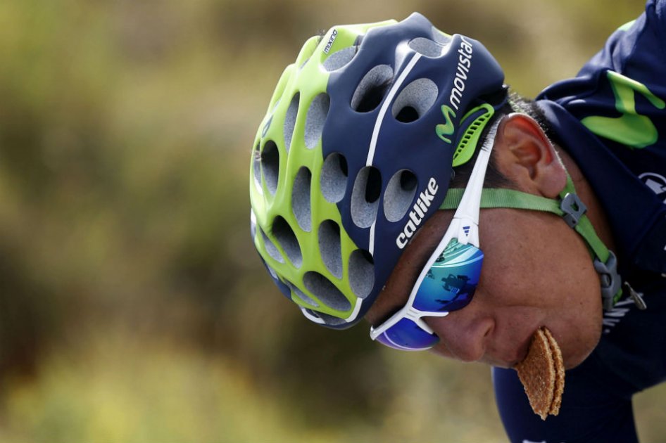 Nairo Quintana durante la etapa 13 de la Vuelta a España. Foto: AFP