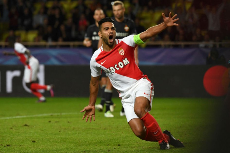 Radamel Falcao, delantero del Mónaco. Foto: AFP
