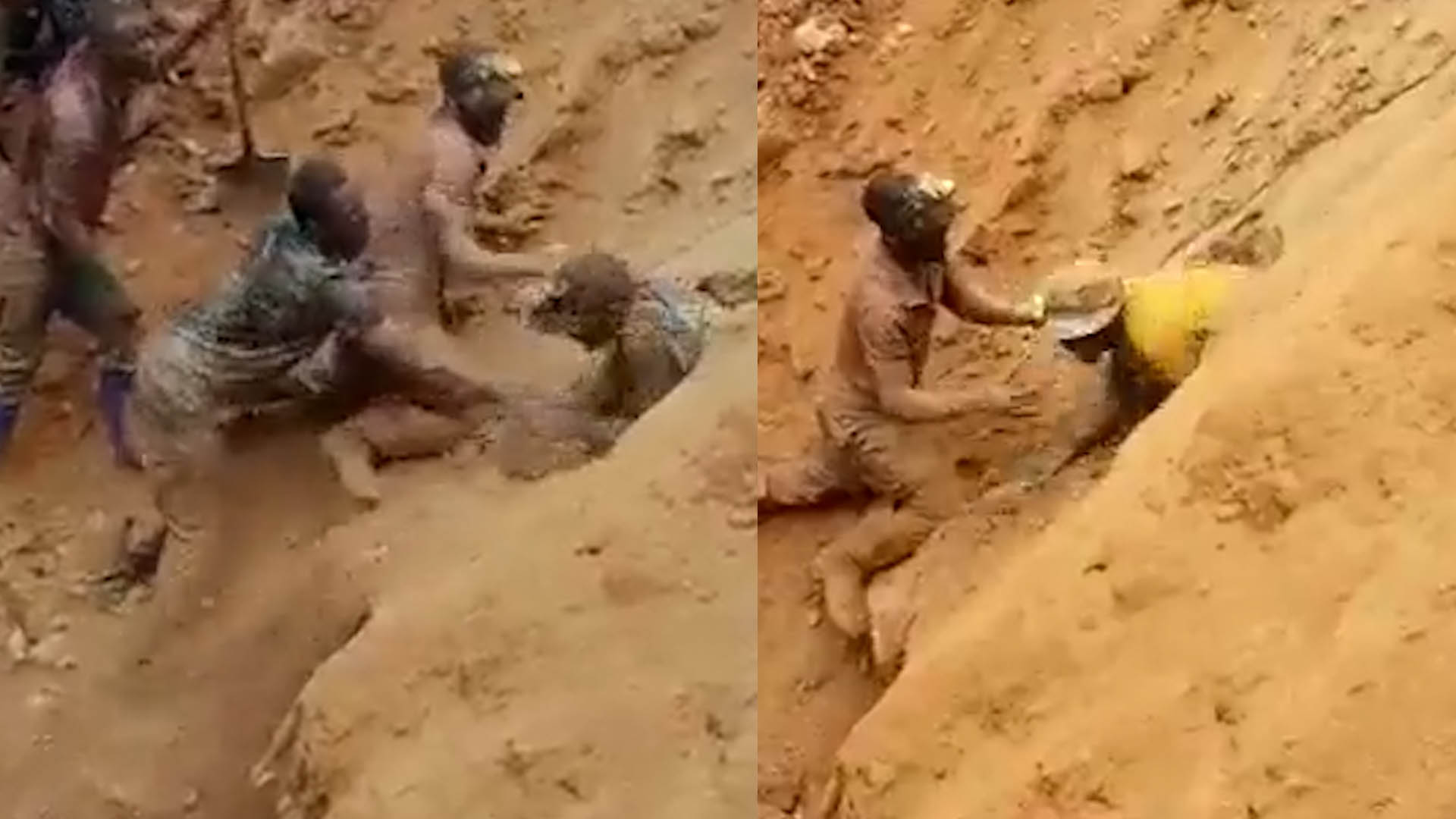 Mineros en la RD del Congo rescataron a sus compañeros tras quedar sepultados