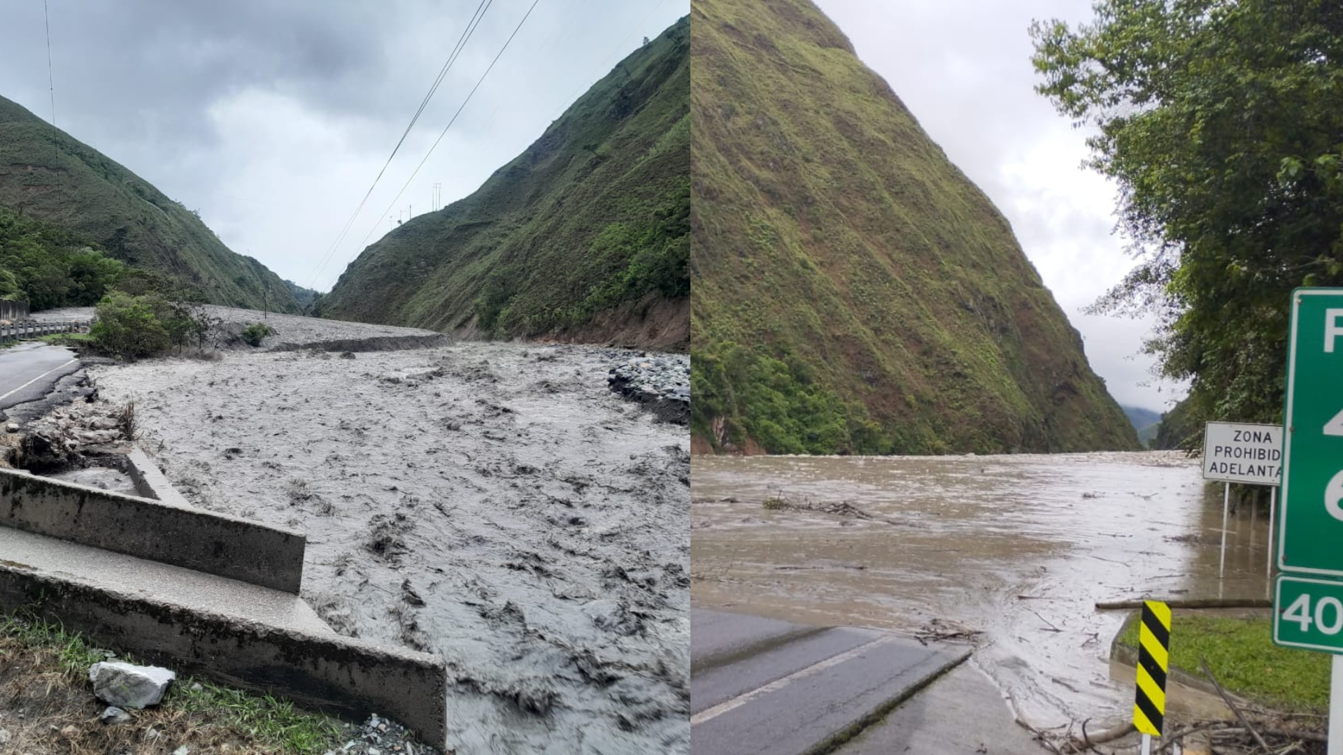 Fuertes lluvias provocaron desbordamiento de quebrada en la vía al Llano