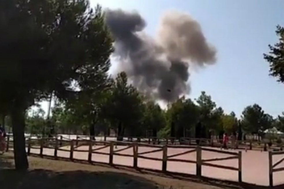 Avión militar español se estrella después de desfile en Madrid